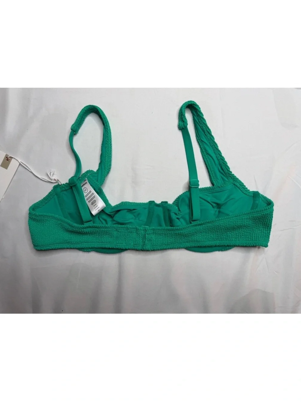 Good American Ribbed Underwire Bralette — Green
